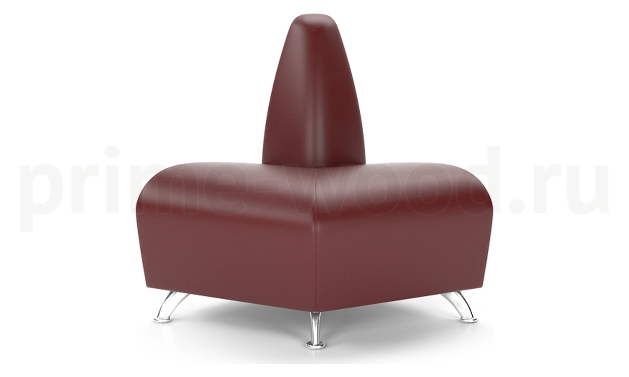 Наружный угловой модуль 90 градусов ИНТЕР хром 72x72x78 - фото 0