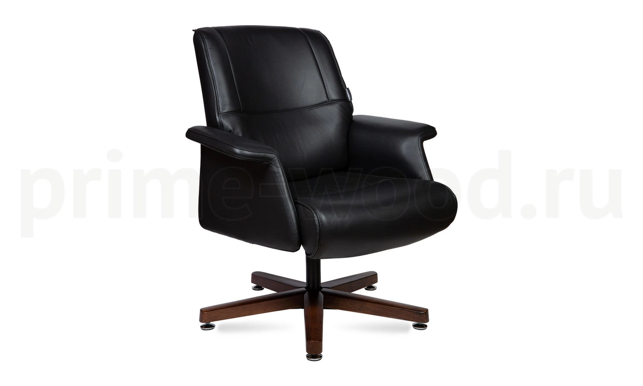 Кресло для руководителя Вагнер CF С2067 black leather - фото 0