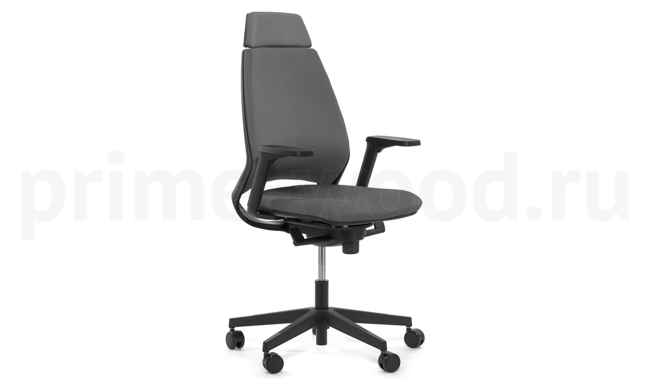 Кресло руководителя арт. 4U 600 3D black MH YI headrest - фото 0