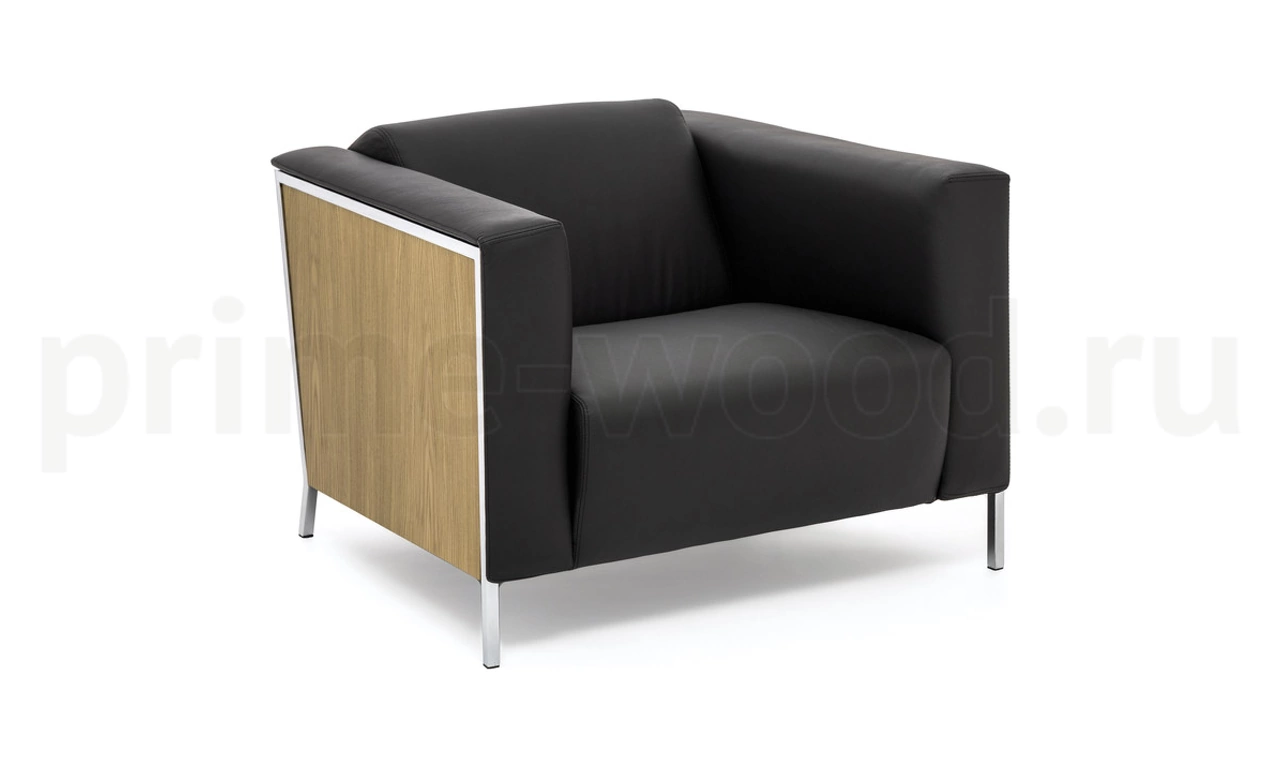 Кресло (кожа) Vispo Wood 92x88x68 - фото 3