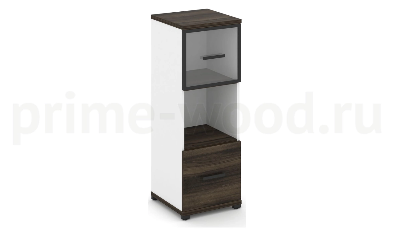 Шкаф одна узкая секция, 3 ниши CN.STU-315 RP B/W - фото 0