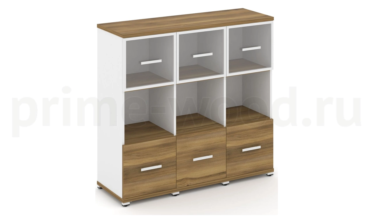Шкаф три узкие секции, 3 ниши CN.STU-335 RP B/W - фото 4