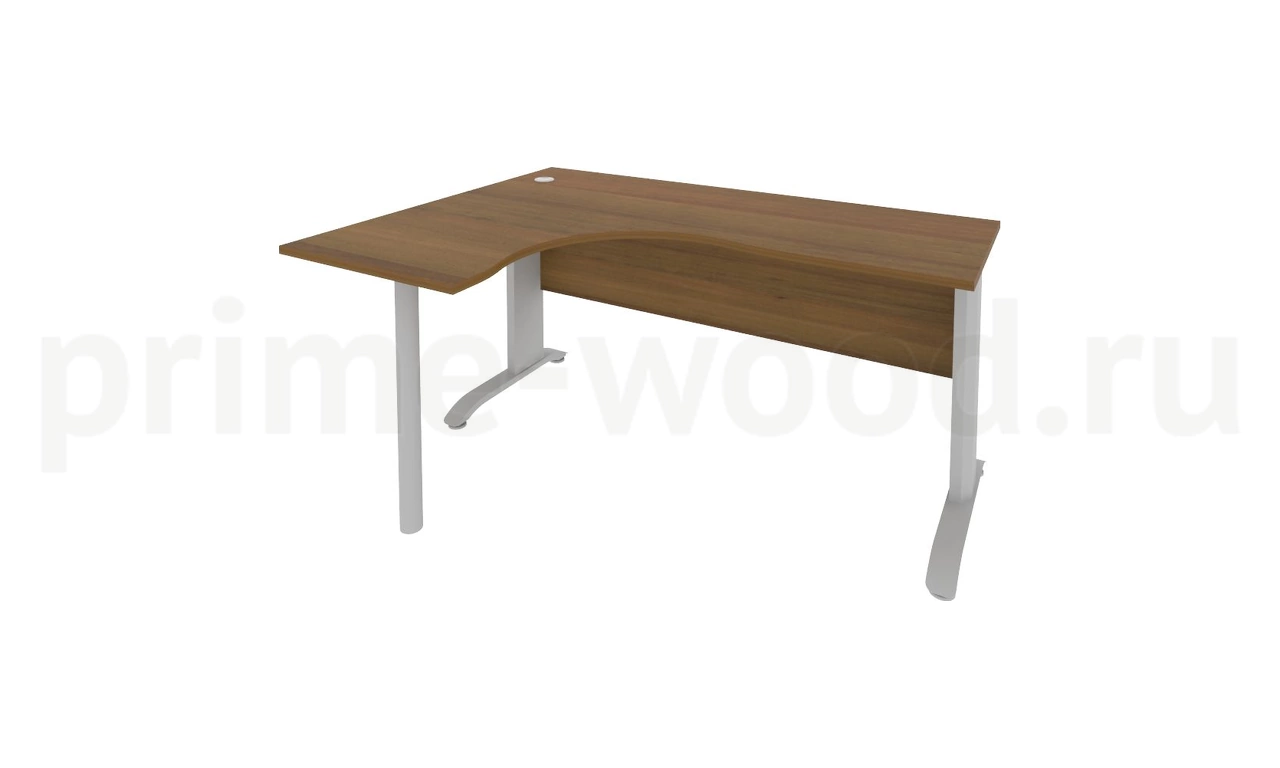 Стол криволинейный левый на металлокаркасе RIVA 160x120x76 - фото 2