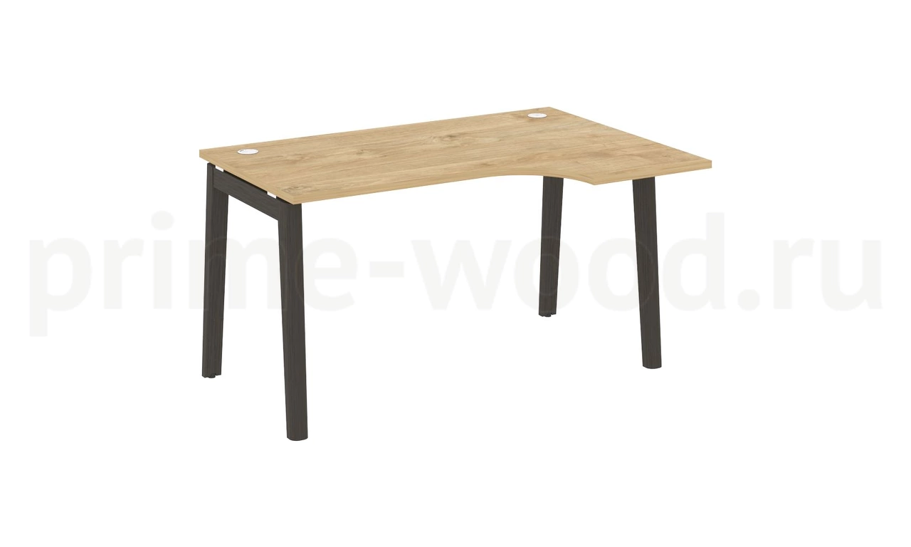 Стол эргономичный правый, опоры - массив дерева ONIX WOOD 138x98x75 - фото 8