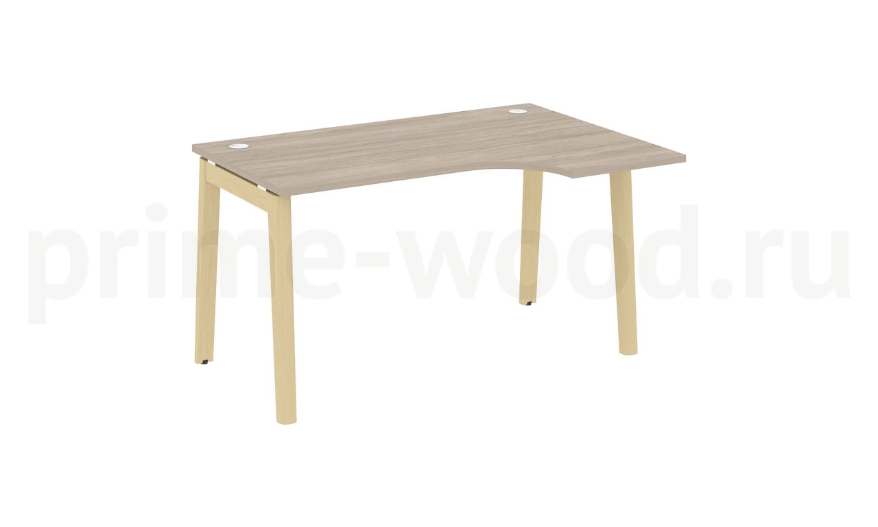 Стол эргономичный правый, опоры - массив дерева ONIX WOOD 138x98x75 - фото 1