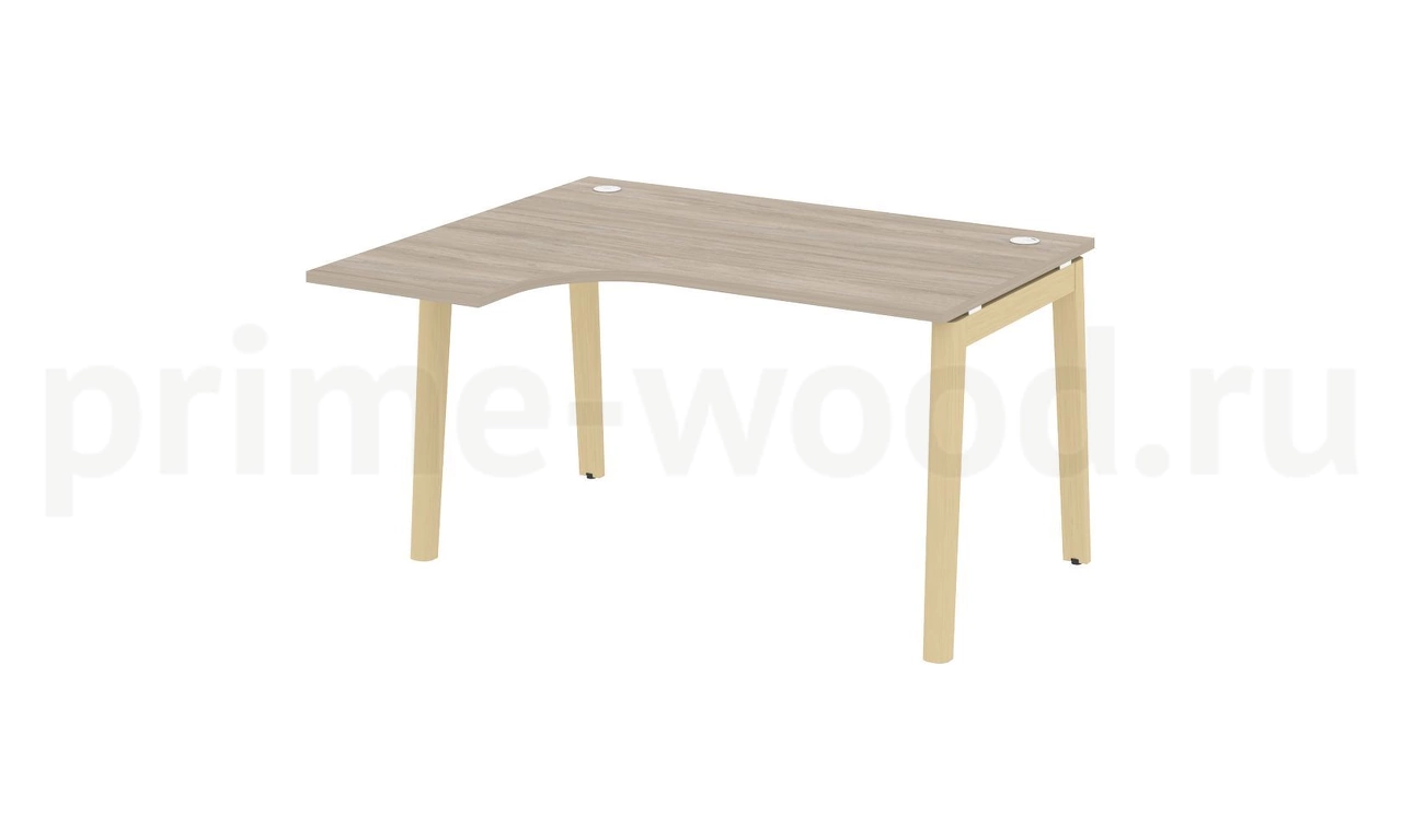 Стол эргономичный левый, опоры - массив дерева ONIX WOOD 138x118x75 - фото 1